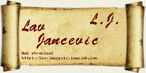Lav Jančević vizit kartica
